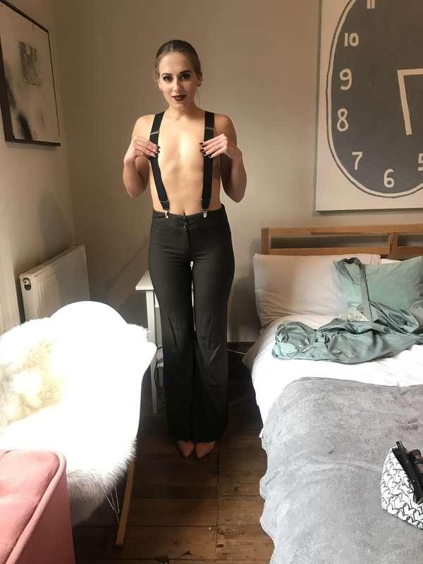 My recent photoshoot, high waist trousers and braces.. sexy ..