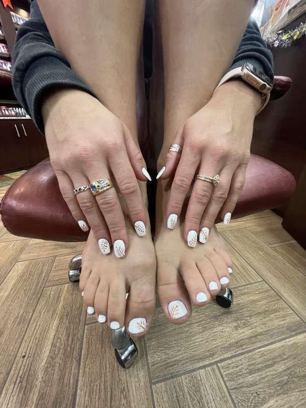 Got my nails done today and also treated my dear mommy for h..