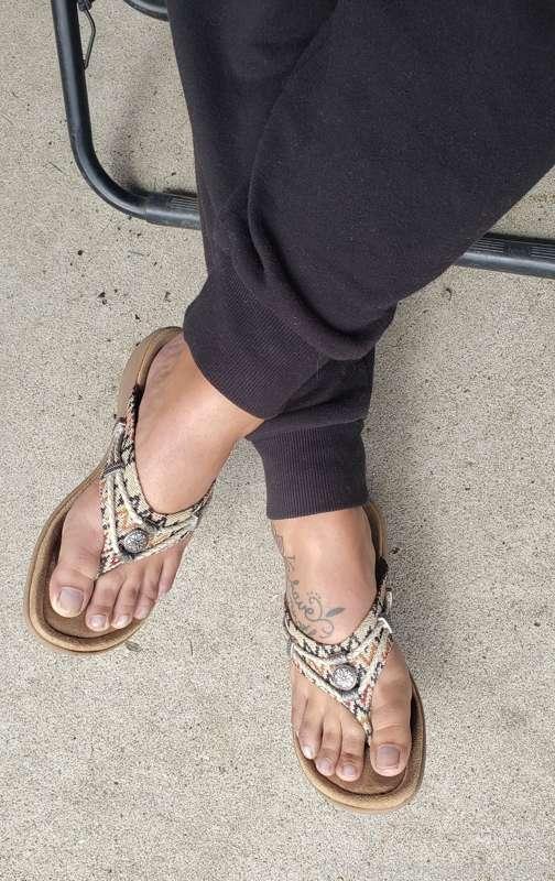 Look at these lovely bare toes. What color should I paint th..