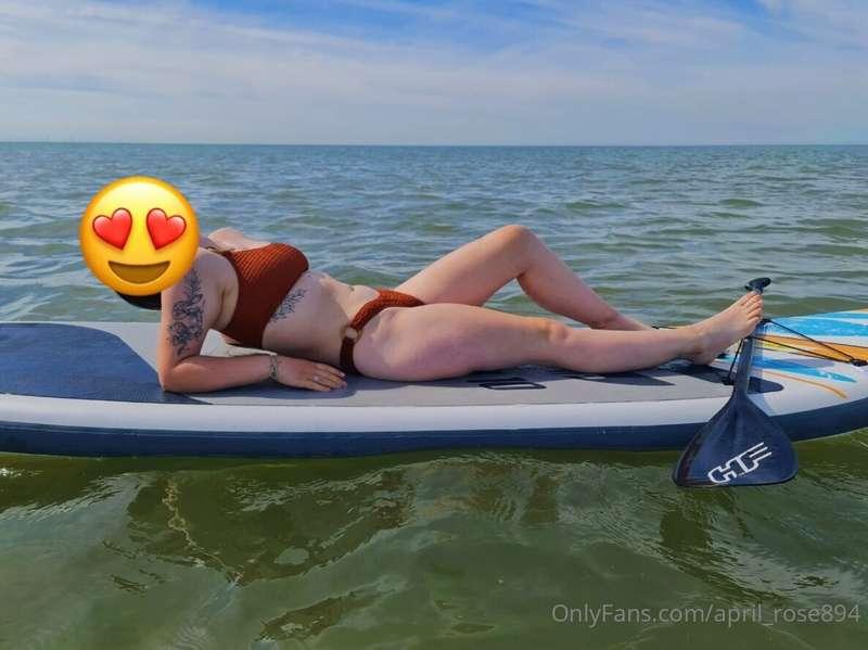 Paddle boarding. Featuring the new tattoos 🥰