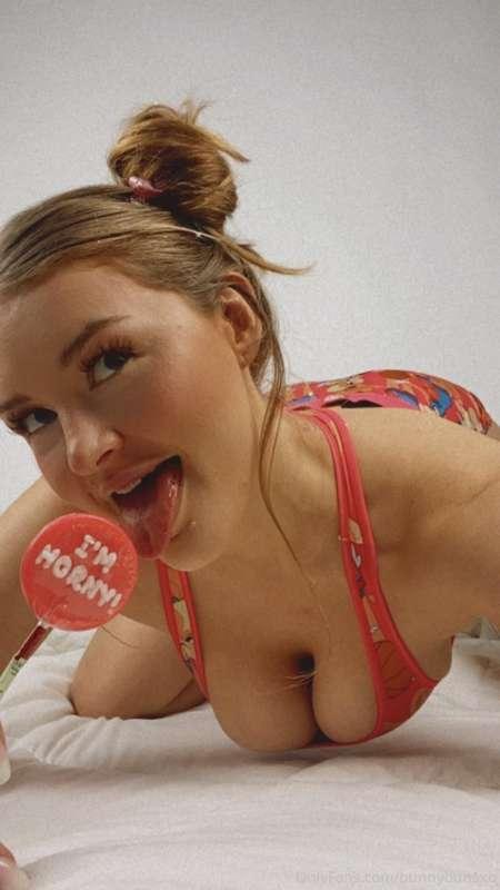 Yummy 😛🍭💦 Can I lick your lollipop instead?