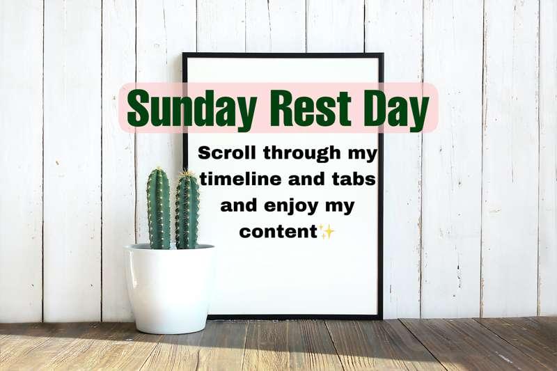 Sunday Rest Day: 
Scroll through my tabs to find full vids f..