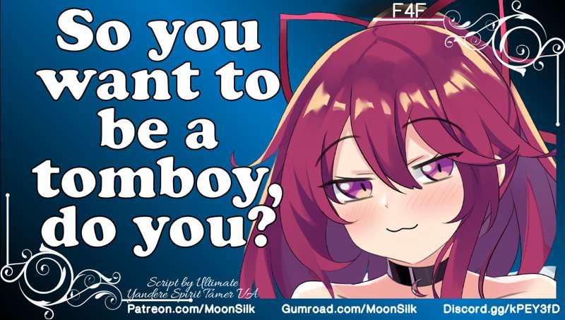 [#F4F] #Mistress Dresses You Up As A #Tomboy! [#Mistress x #Sub #Neko Listener] [Hair brushing] [Such a Lovely Prince You Are!] [Good girl] [Script by Ultimate Yandere Spirit Tamer VA]

You’ve been feeling a certain way for a while. You haven’t been exactly sure how to tell your mistress. However, you should know that your partner is more than accepting of you becoming whatever you want to be as long as it doesn’t harm others and yourself. Luckily for you, your mistress has been planning something for a while. 