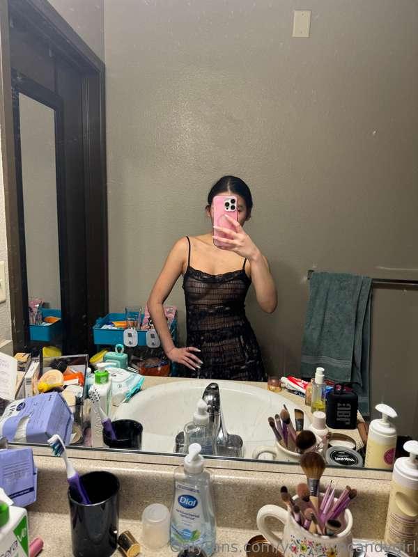 I love me a mesh dress. you can see my boobs entirely hahaha