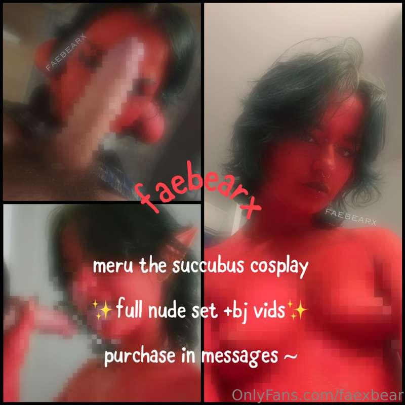 🖤 meru the succubus nude set 
.. 30+ explicit photos ✨
.. 2 ..