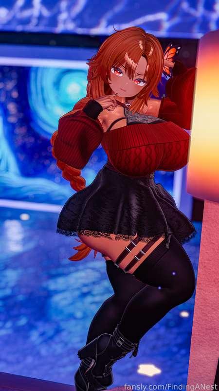 Would you like to see what's underneath~?🔥

#fyp #vr #hentai #vtuber #lewdtuber #anime #lewd #comfy #cute #girl #animegirl #ass #butt #boobs #tits #waifu #bigtits #curvy #milf #3d #latina