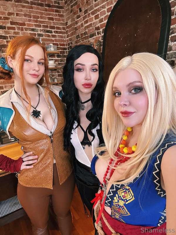 Yennefer, Ciri, Keira ( @alexislusttt ) , and Triss ( @river..