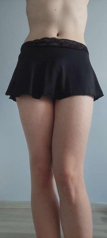 Black short skirt
