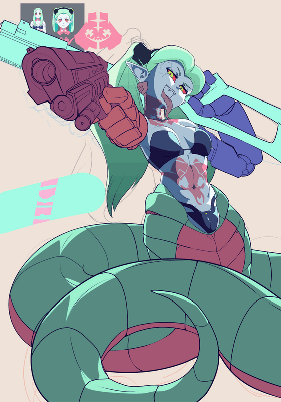 [NSFW, WIP] More Lamia Rebecca, more 3D Bit