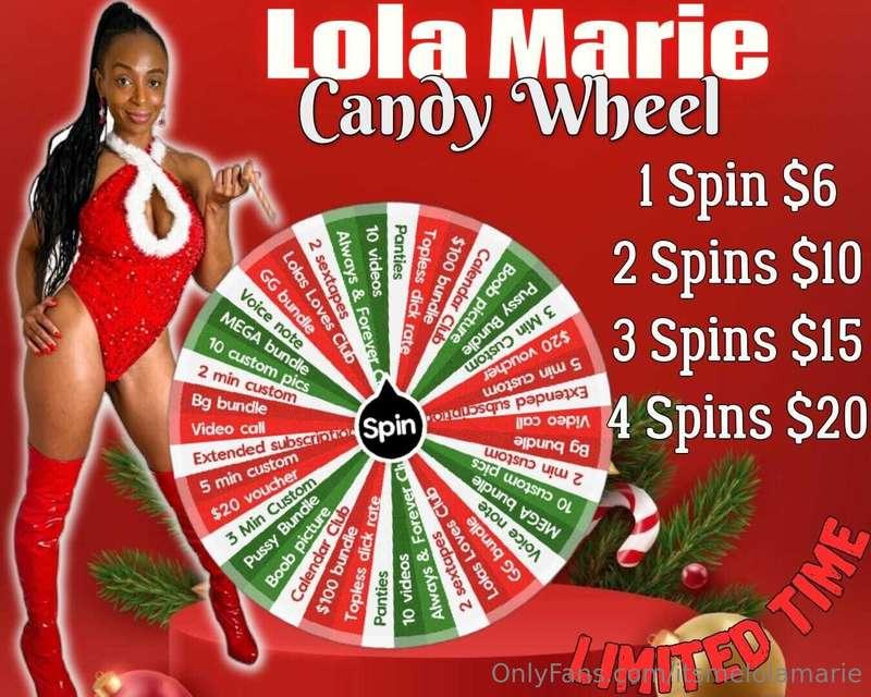 🎄🍭 Lola Marie...Candy Wheel 🍭🎄It’s me, your favourite HOEHOE..