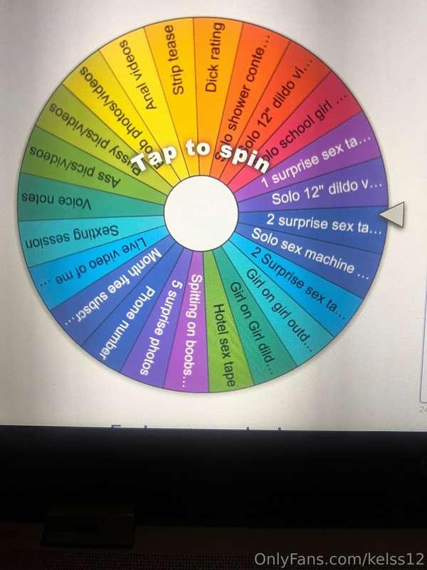 Now doing SPIN THE WHEEL🥵 TIP on my profile or messages to s..
