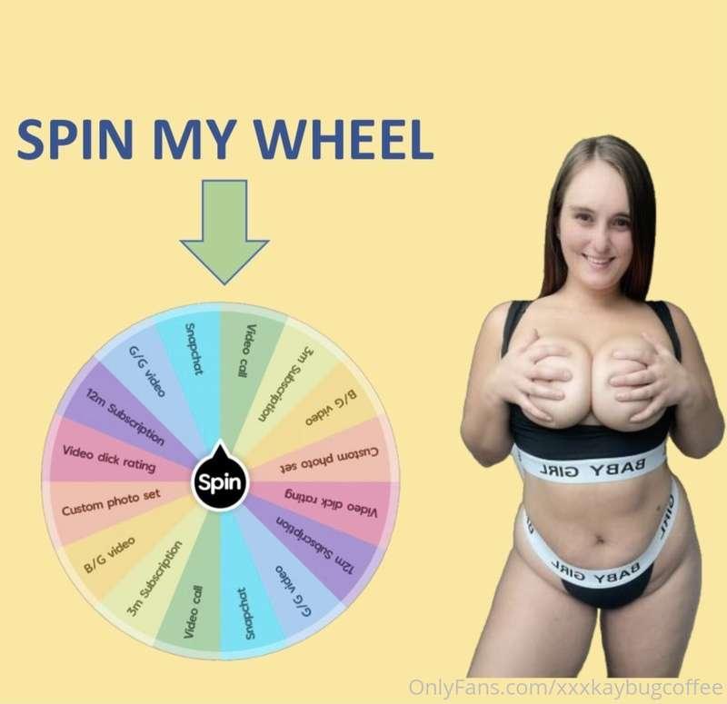 Let’s play a game….   Tip $10 for 1 spin 😍 Tip $20 for 3 spi..