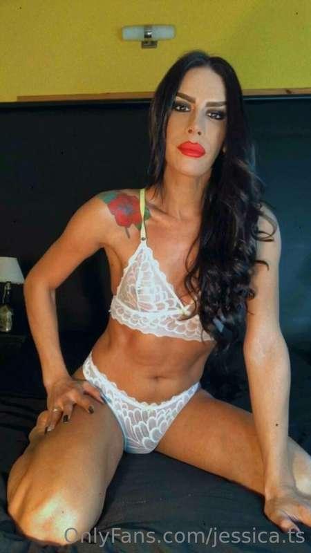 How about this angelic white lingerie on me? 😇💕🔥