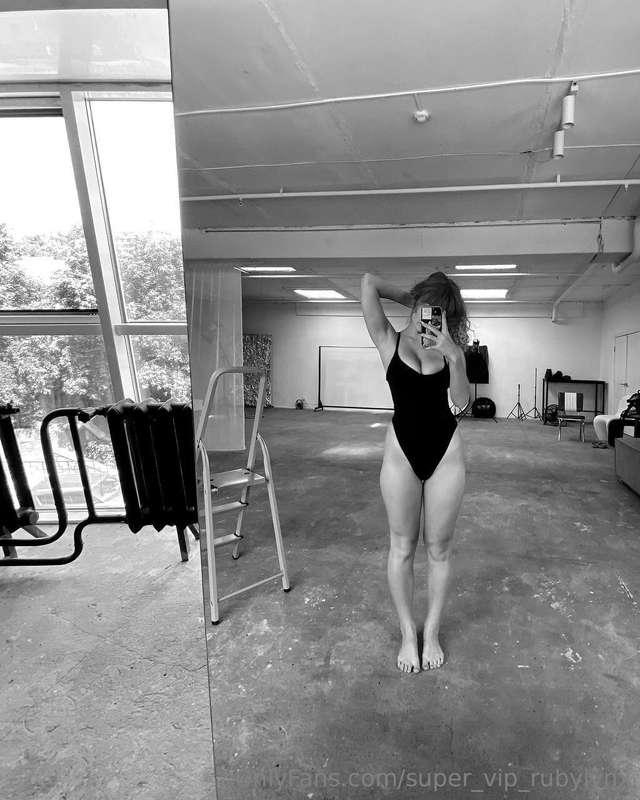 In breaks between photoshoots