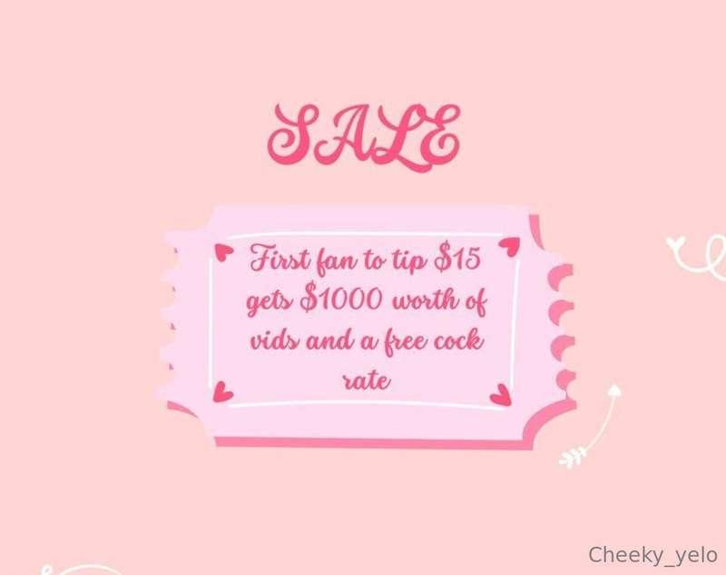 TIP $15 FOR $1000 WORTH OF VIDS AND A FREE COCK RATE 💝