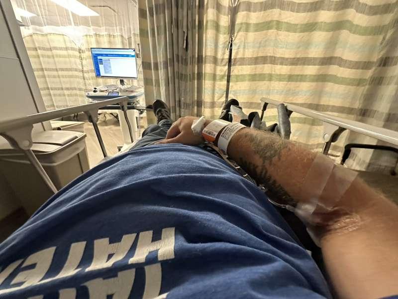 I fell off RV Roof. 12 foot fall to pavement. In ER. 