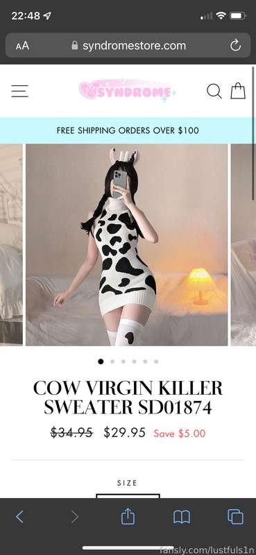 I fucking love this cow lingerie! There are several more that I want! I want to you to send me the money to buy them!