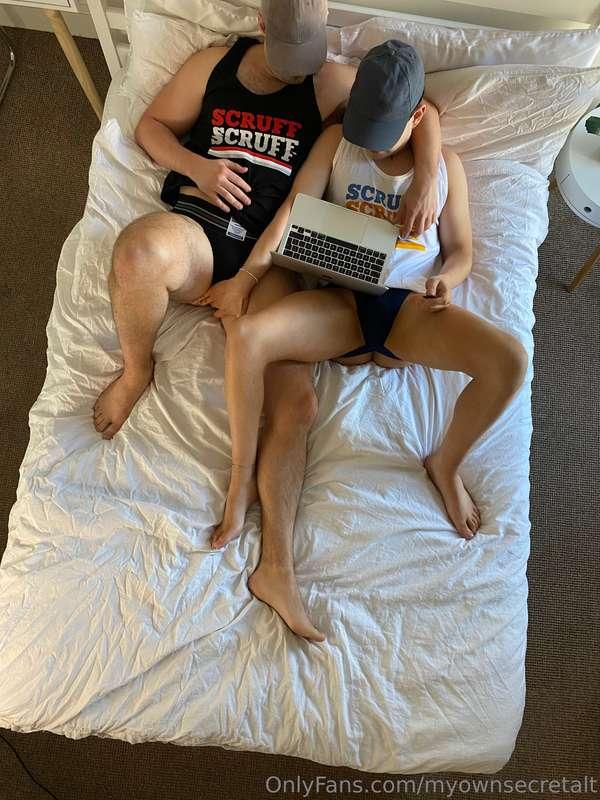 Just two bros watching porn together and getting hungry for ..