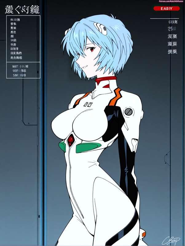 Rei Ayanami of Neon Genesis Evangelion Sexy Poses [Gen 2.5]