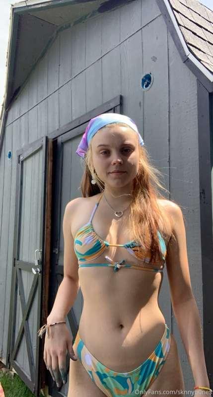 Watch me strip naked from my sticky bikini after a day in th..