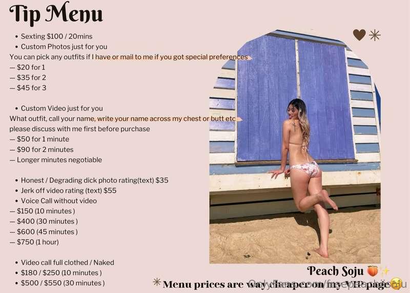 Hiii Everyone, I've made a Tip Menu 🥰 for any services you m..