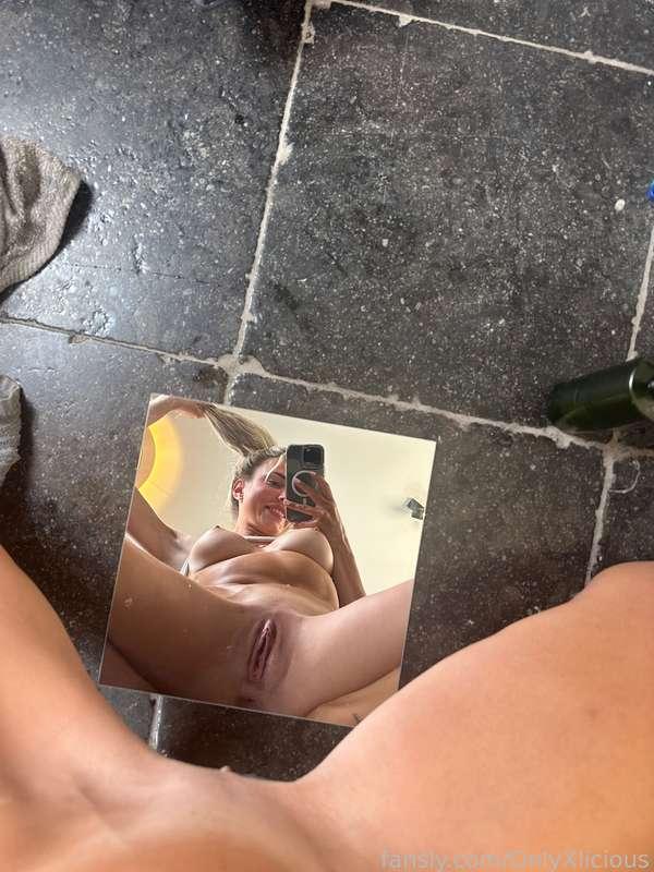 I made an naughty video in this mirror, do you wanna see it? 🙈💦