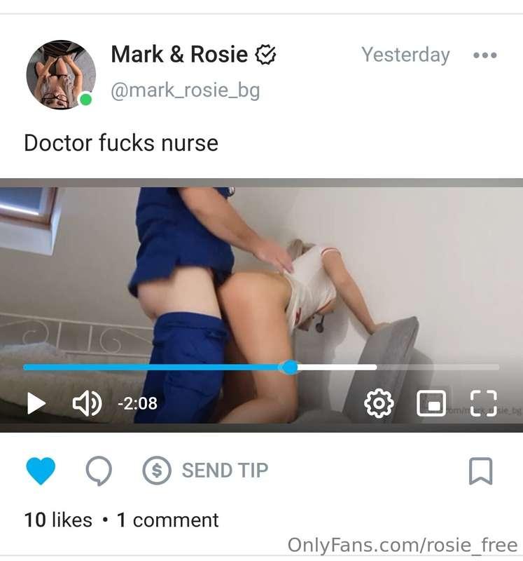 Doctor fucks nurse on @mark_rosie_bg 🤪