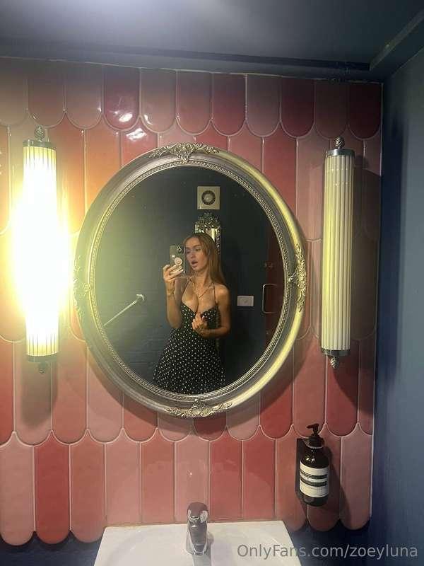 POV: Me doing my face in your bathroom mirror.