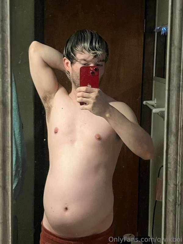 Post shower celebration! Love the fact I seem to be growing ..