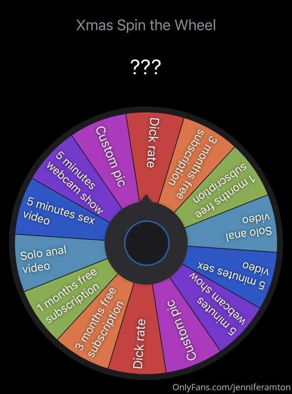 🎄XMAS SPIN THE WHEEL🎄

$10 for 1 spin
$15 for 2 spins
$25 fo..