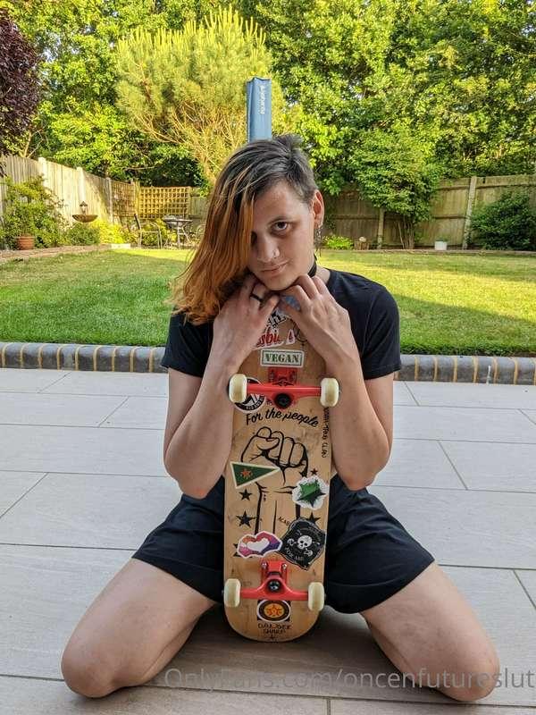 POV: you've teaching your cute femboy friend to skate, but t..