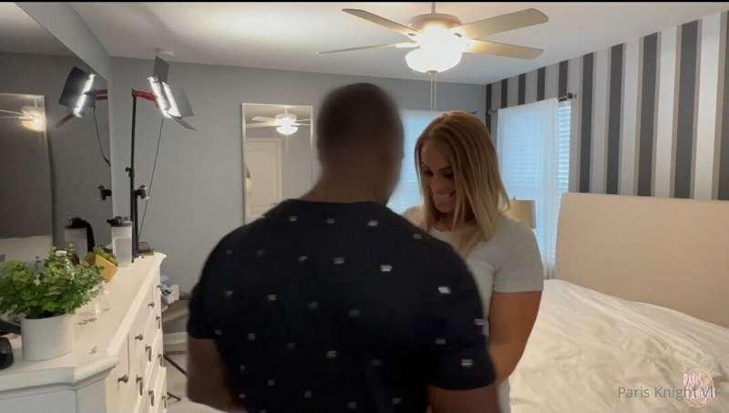 Sneaky sex with BBC roommate while hubby is in the shower in..
