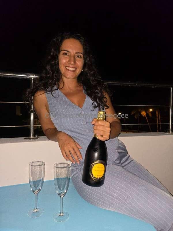 don't tell anyone but by the time I open this prosecco bottl..