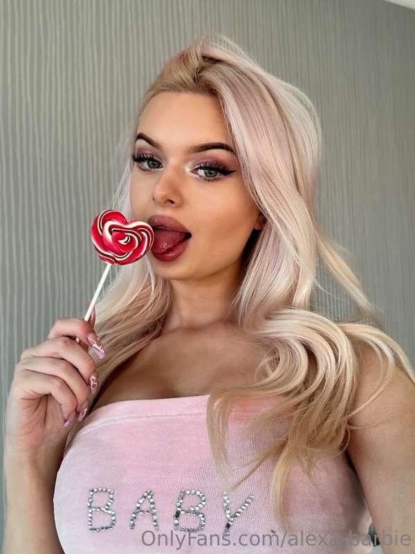 My heart-shaped lollipop from the candy corner was the cherr..