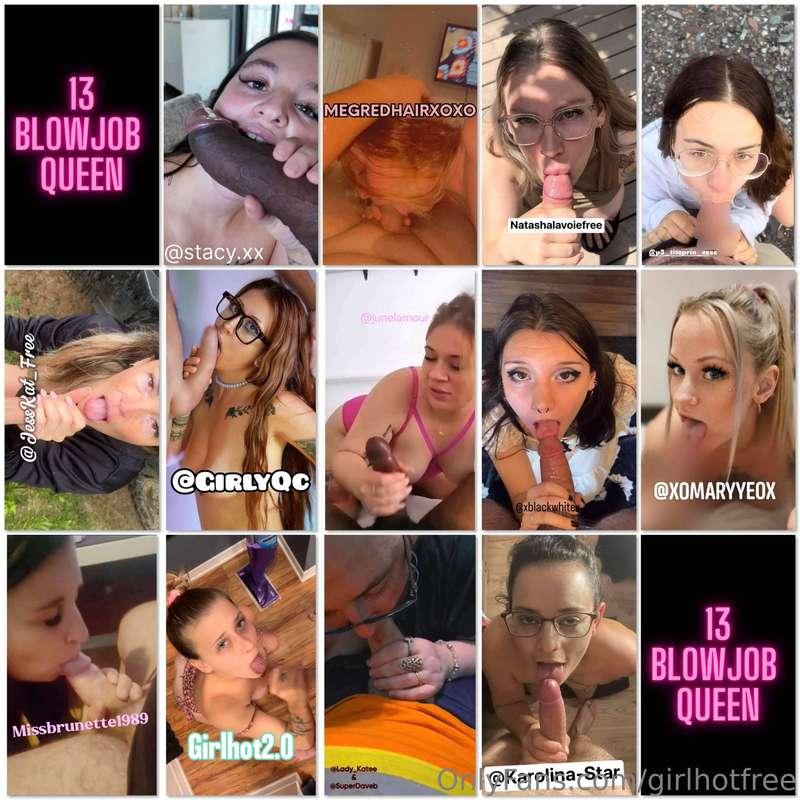 13 blowjob sluts pour 15$ -35mins de video 🫣regarde 13 blowj..