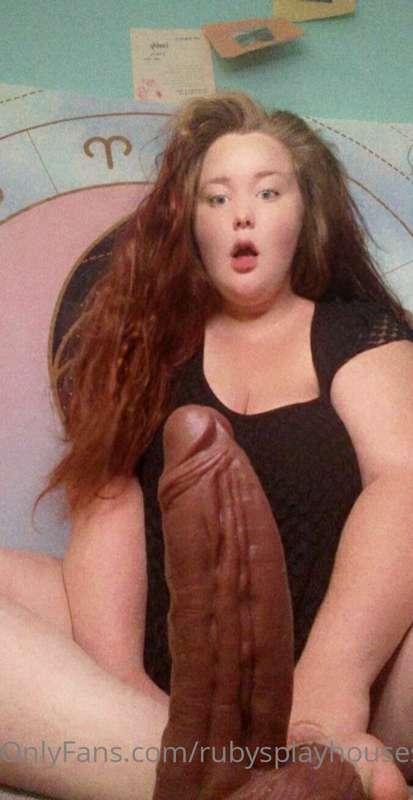 Watch me struggle to fit this huge dildo in my tight pussy