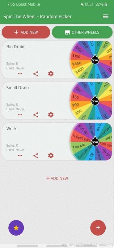 Who wants to be my first spin on my wheel? You can pick your..
