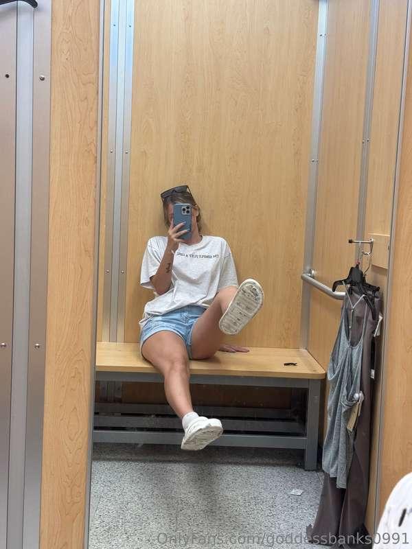 Watch me go to the dressing room and take of my super dirty ..