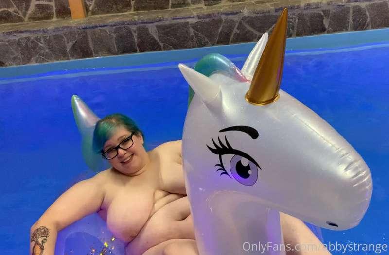 My new unicorn buddy and me.