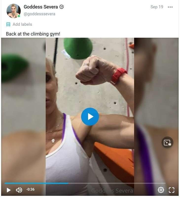 See this exclusive video from the climbing gym when you join..