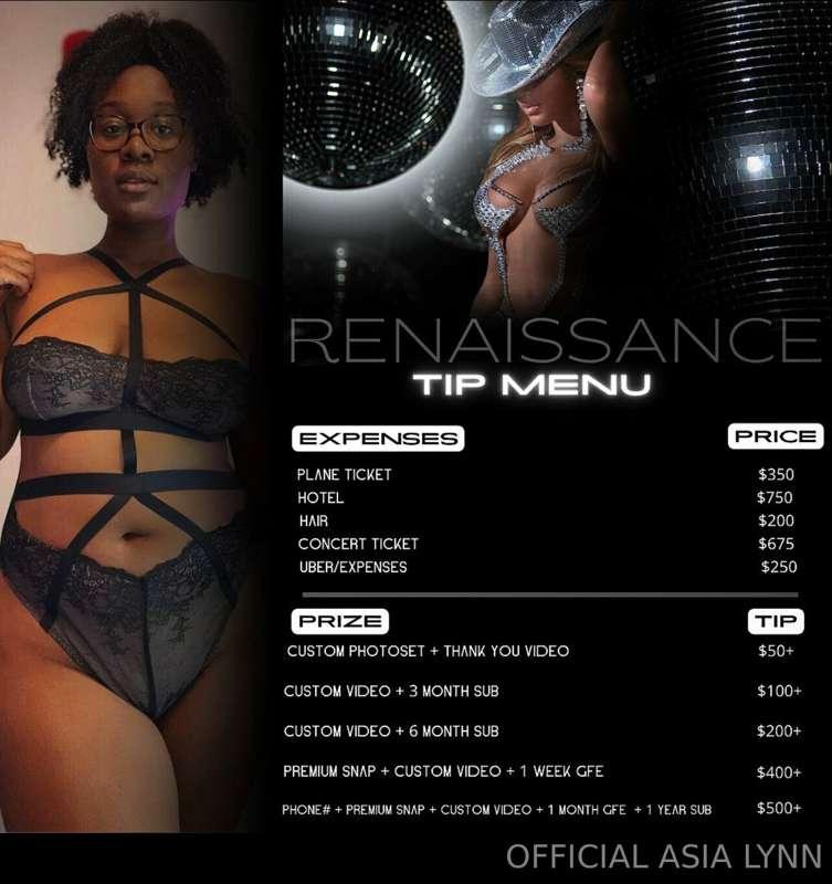 # the **OFFICIAL TOUR TIP MENU** 🥰✨
my first (big) concert e..