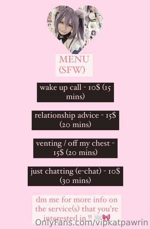 more services from me for u to consider 🥺🤍🎀