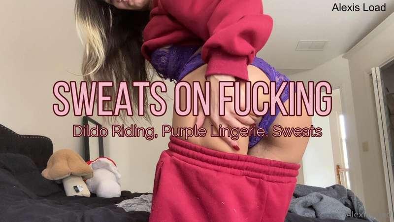 Sweats On Dildo Riding For Warmth MILF It's so cold outside ..