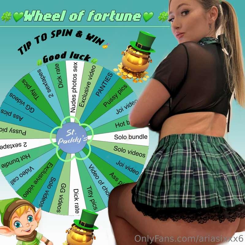 St. Paddy's Wheel of Fortune 🍀🇮🇪 
📣⚠️ 𝐋𝐈𝐌𝐈𝐓𝐄𝐃 𝐓𝐈𝐌𝐄 𝐆𝐀𝐌𝐄! ⚠️📣..