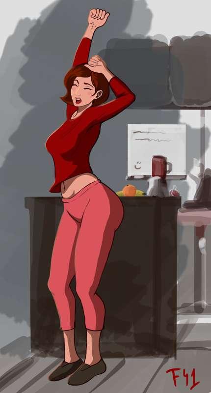 Helen stretching