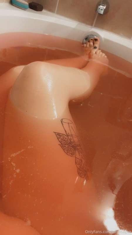 I did a bunch of yardwork so a bath is absolutely necessary ..