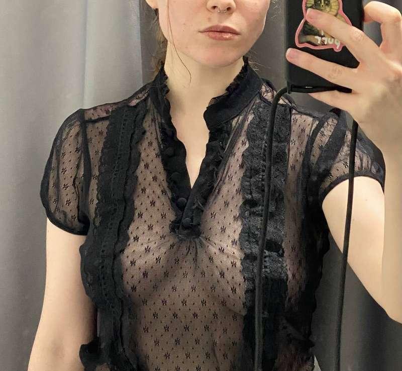 Got a new top, haven’t worn it out yet—don’t wanna shock peo..