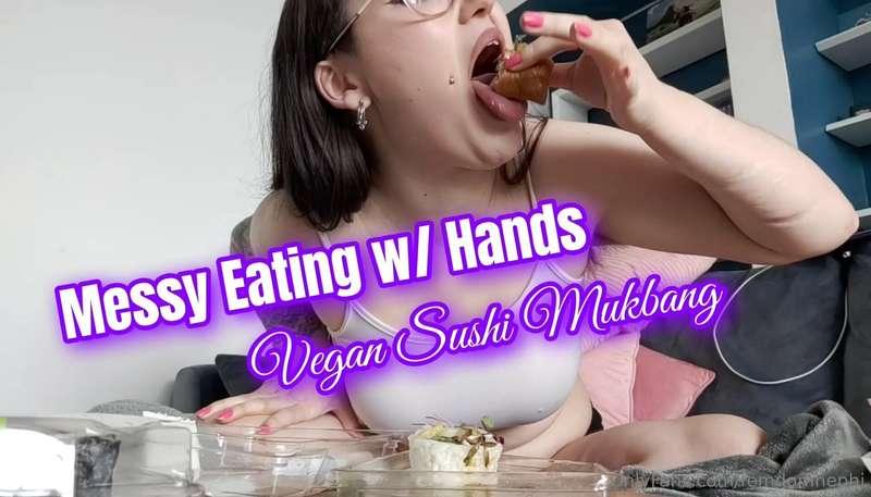 Messy Eating Sushi Mukbang --> SWIPE FOR THE TRAILER  FULL C..