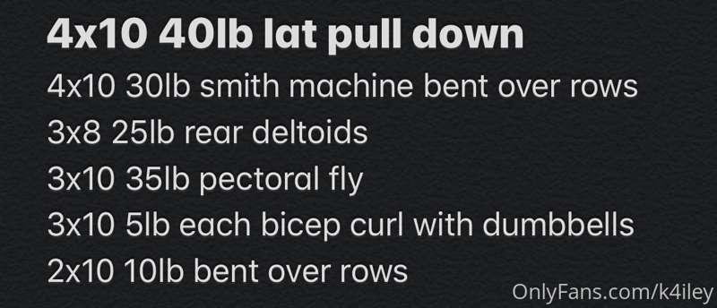 here’s today’s rough workout summary.
usual stretching, i di..