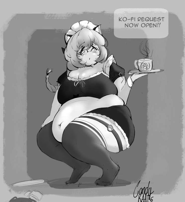 KO-FI REQUEST NOW OPEN!! (POLISHED GREYSCALE SKETCH)